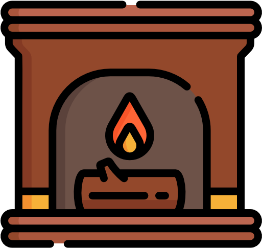 023 Fireplace Icon - Fireplace (512x512)