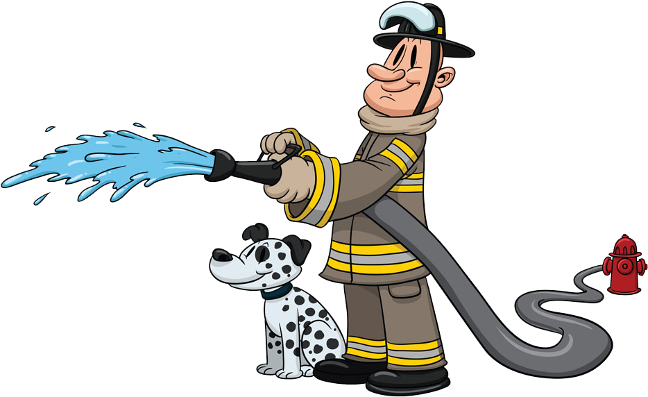 Firefighter Cartoon Fire Department Firefighting - Firefighter Cartoon Fire Department Firefighting (1000x632)