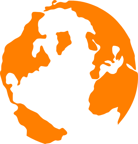 Globe Orange Logo Png (576x599)