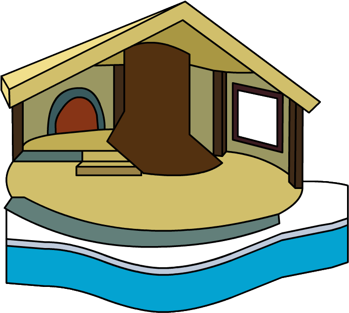 Log Cabin Snow Globe - Club Penguin Igloos Id (759x653)