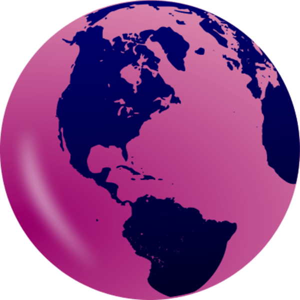 Earth Clipart Purple - Earth Illustration No Background (600x600)