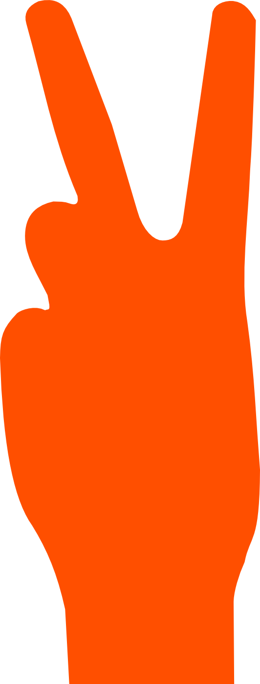 Peace Sign Clipart - Peace Orange (555x1461)