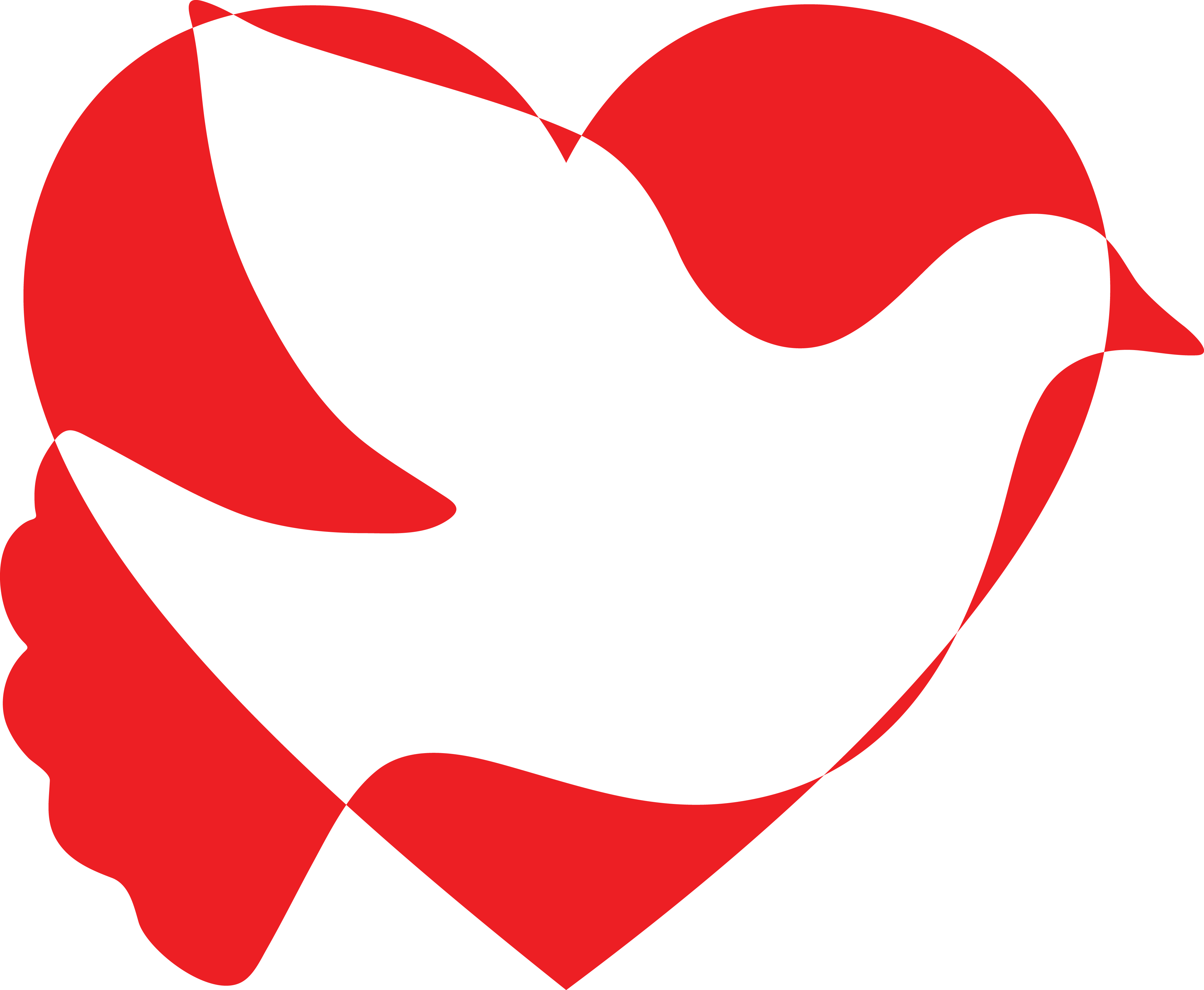 Free Clipart Of A Silhouetted Dove Of Peace And Heart - Portable Network Graphics (4000x3289)