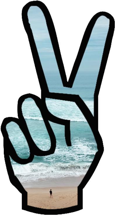 Peace Clipart Tumblr Transparent - Peace Sign Hand (500x750)