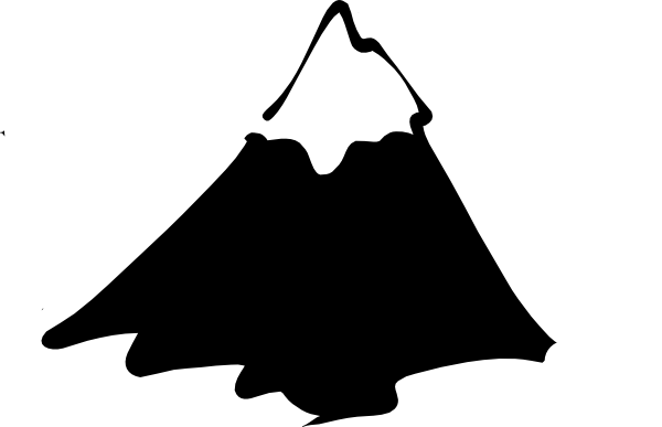 Mountain Outline Clip Art At Clker - Outline Of A Mountain (600x387)
