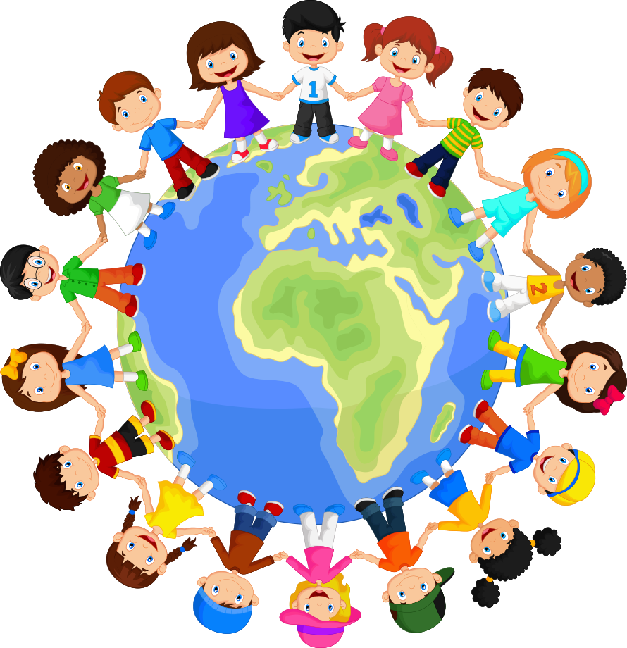 Clipart Dünya Üzerinde El Ele Çocuklar - 23 Nisan Dünya Çocuklari (890x920)
