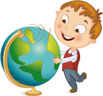 Clipart Dünya Çeviren Çocuk - Школьники Вектор (400x414)