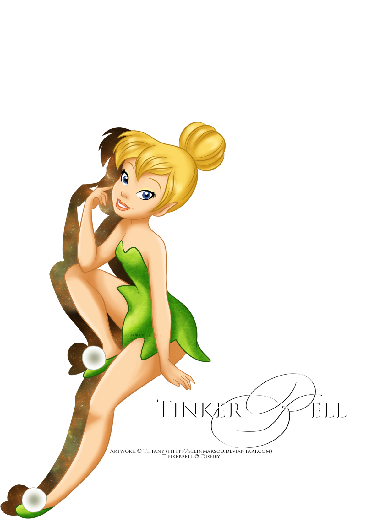 Tinkerbell By Selinmarsou - Campanita En Punto De Cruz (1280x1670)