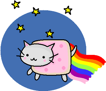 Nyan Cat By Allocaton - Art (416x352)