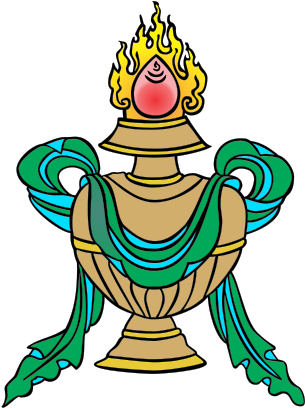 Treasure Vase - Buddhist Symbols Treasure Vase (320x416)