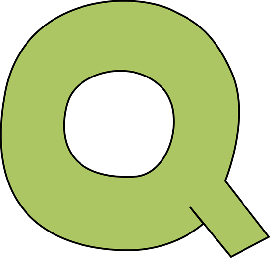 Green Letter Q Clip Art - Letter Q Clip Art (550x526)