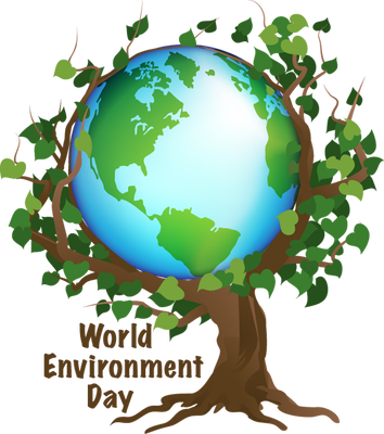 Happy World Environment Day To All The Ngos, Volunteers - World Environment Day Logo (354x400)