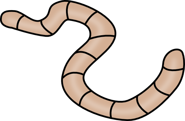 Brown Earth Worm Clip Art At Clker - Worm Clipart (600x395)