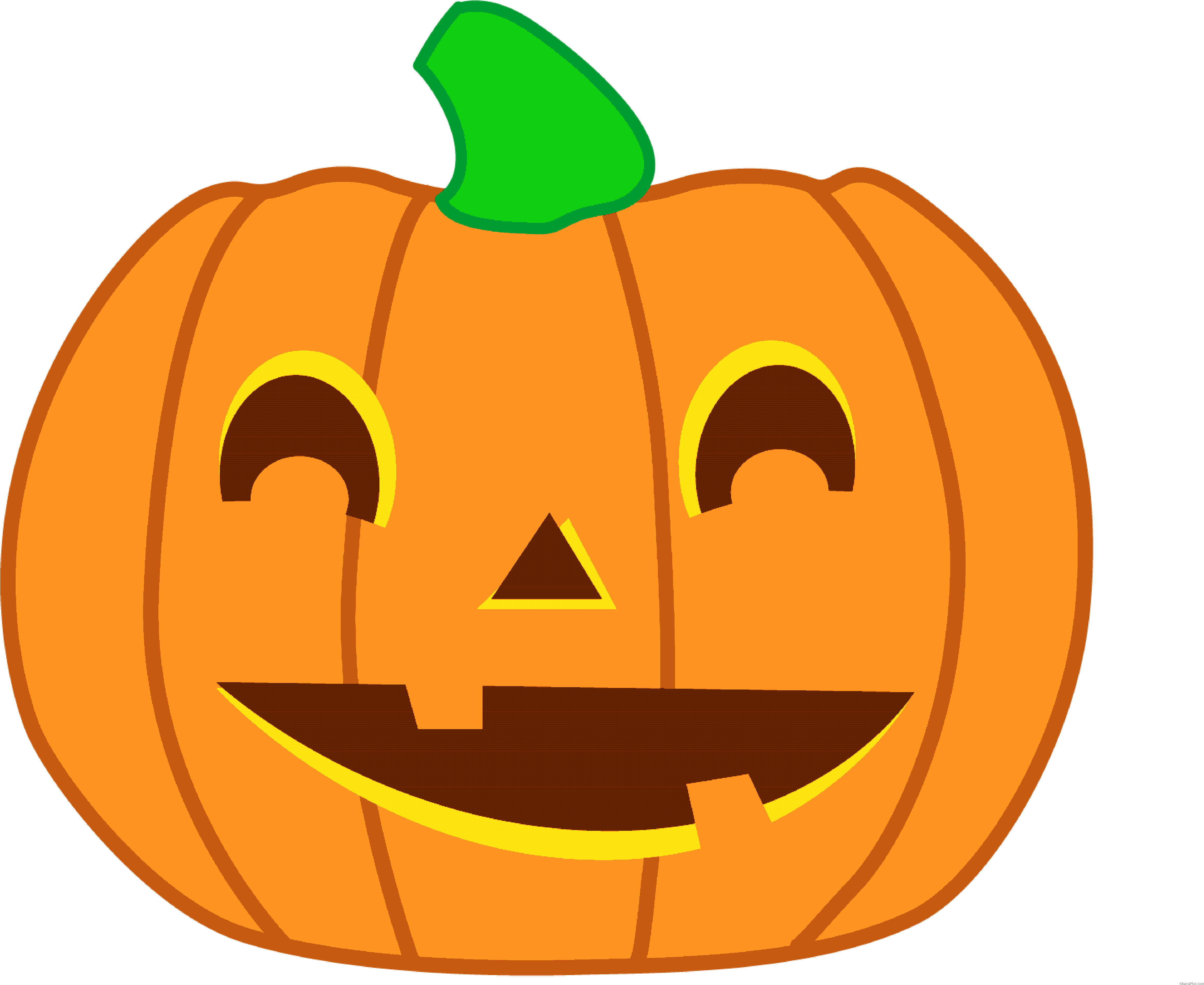Halloween Cliparts De Calabazas Alta Calidad - Cute Jack O Lantern Clipart (5120x3840)