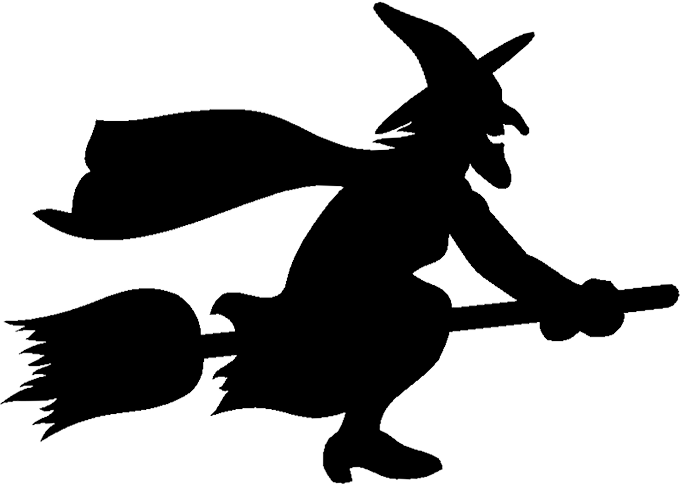 Pix For Flying Witch Clipart - Witch Flying On A Broom (680x484)