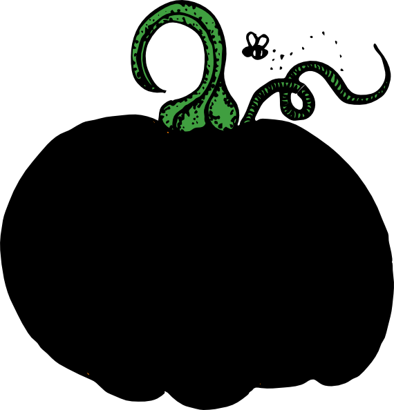 Black Pumpkin Clip Art At Clker - Pumpkin Clip Art Free (570x594)