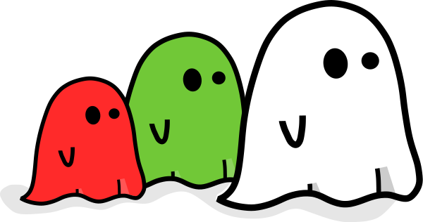 Ghost Clip Art Halloween - Cute Halloween Ghost Png (600x316)