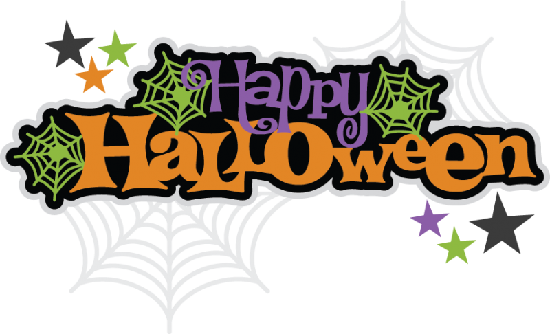 Happy Halloween Text Clipart - Happy Halloween Text Clipart (800x486)