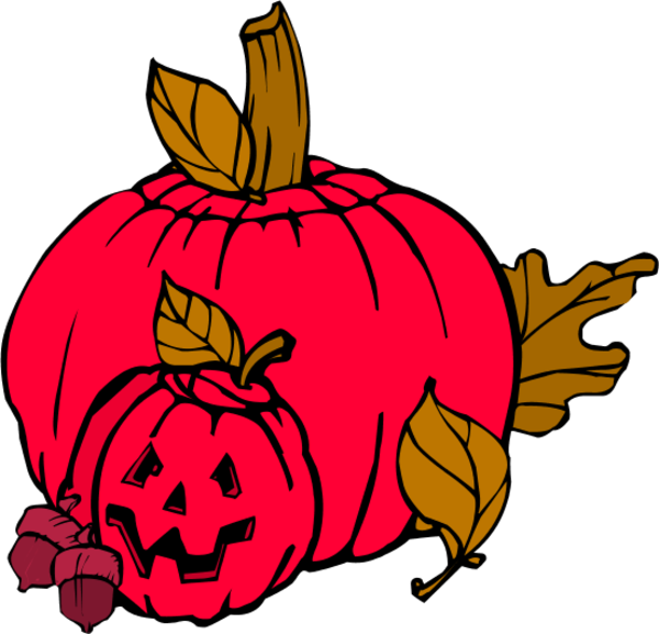Red Pumpkin Clipart - Jack O Lantern Clip Art (600x577)