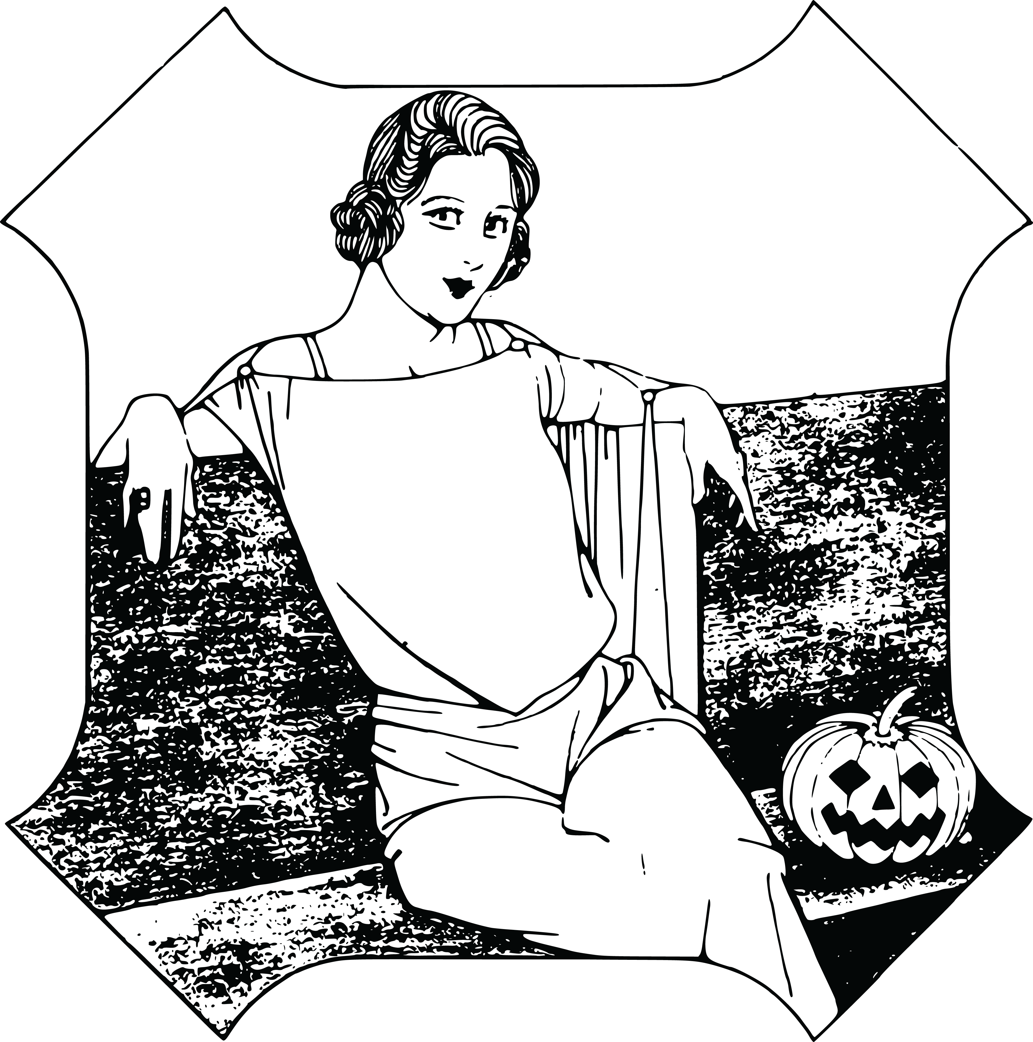 Free Clipart Of A Halloween Lady - Happy Halloween Girl T-shirt Costume Gift Trick Or (4000x4032)