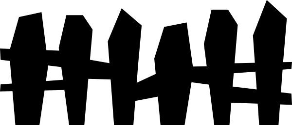 Fence Halloween Clip Art - Halloween Fence Clip Art (600x258)