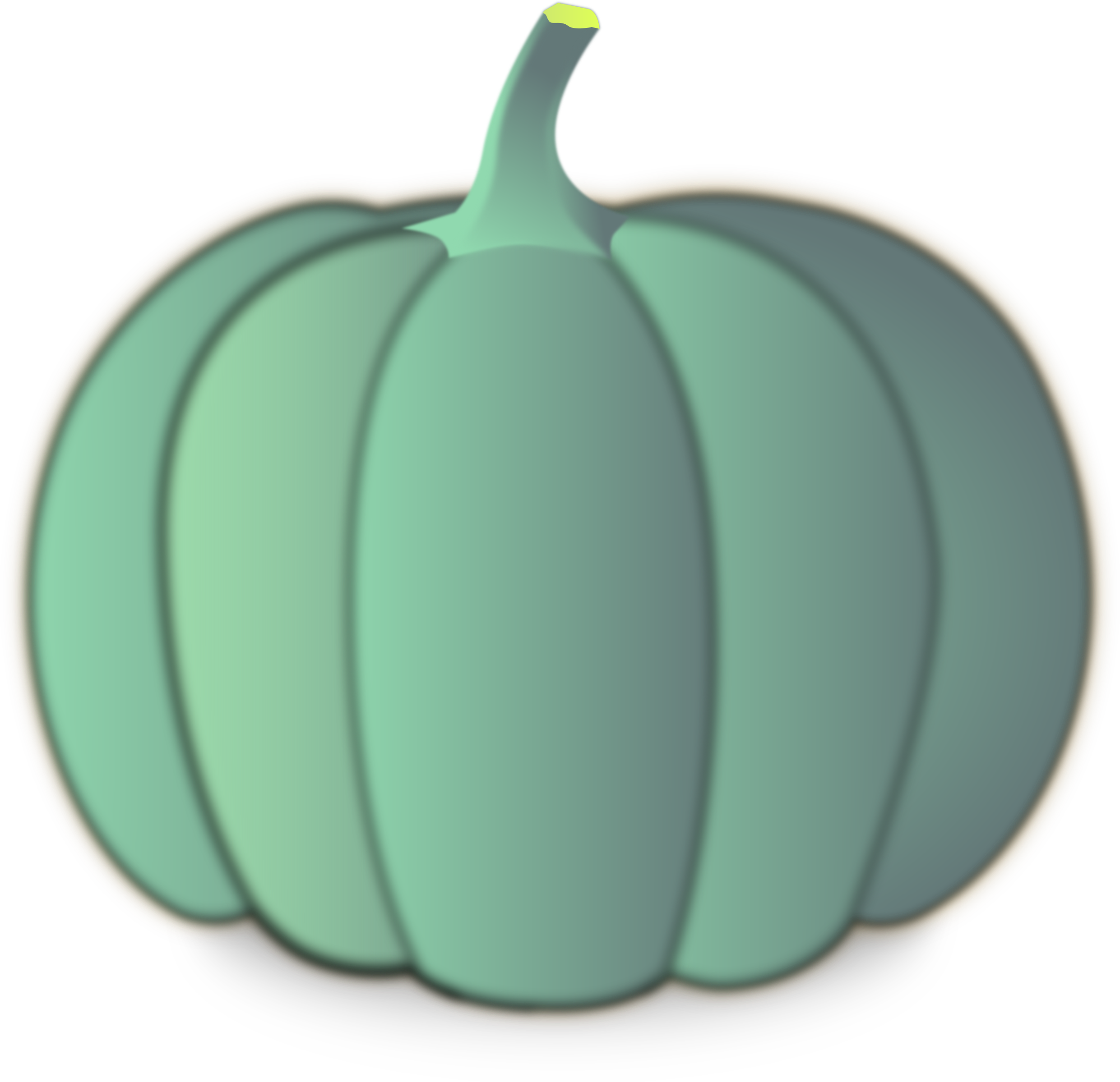 Green Pumpkin Clipart - Calabaza (2482x2400)