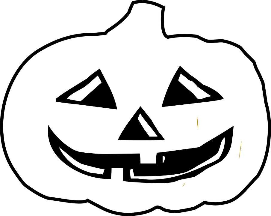 Jack O Lantern Outline Jack O Lantern Bw Clip Art At - Jack O Lantern Outline (905x720)