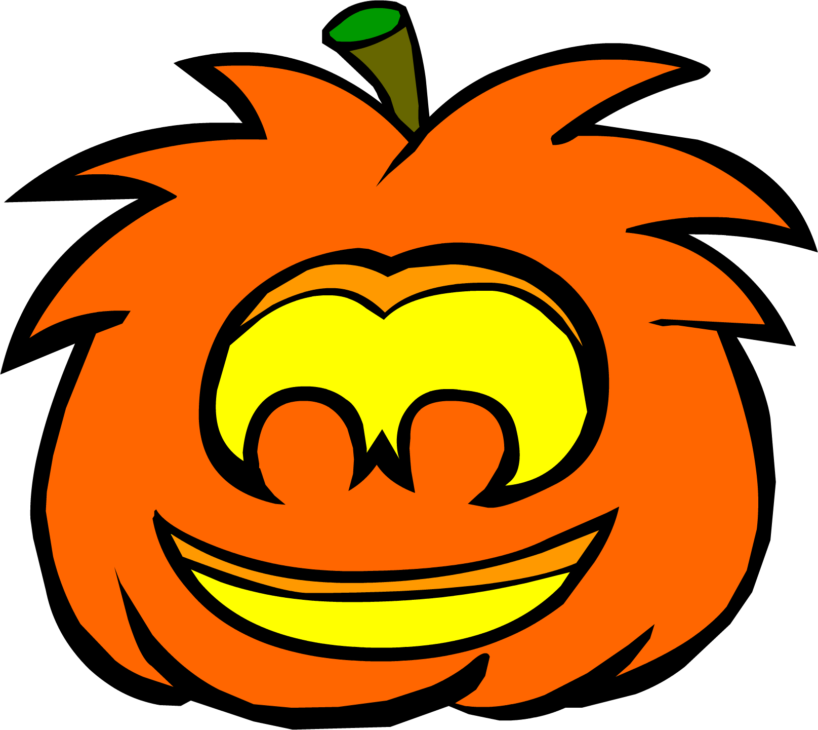 Puffle Jack O Lantern - Club Penguin Grey Puffle (1616x1441)