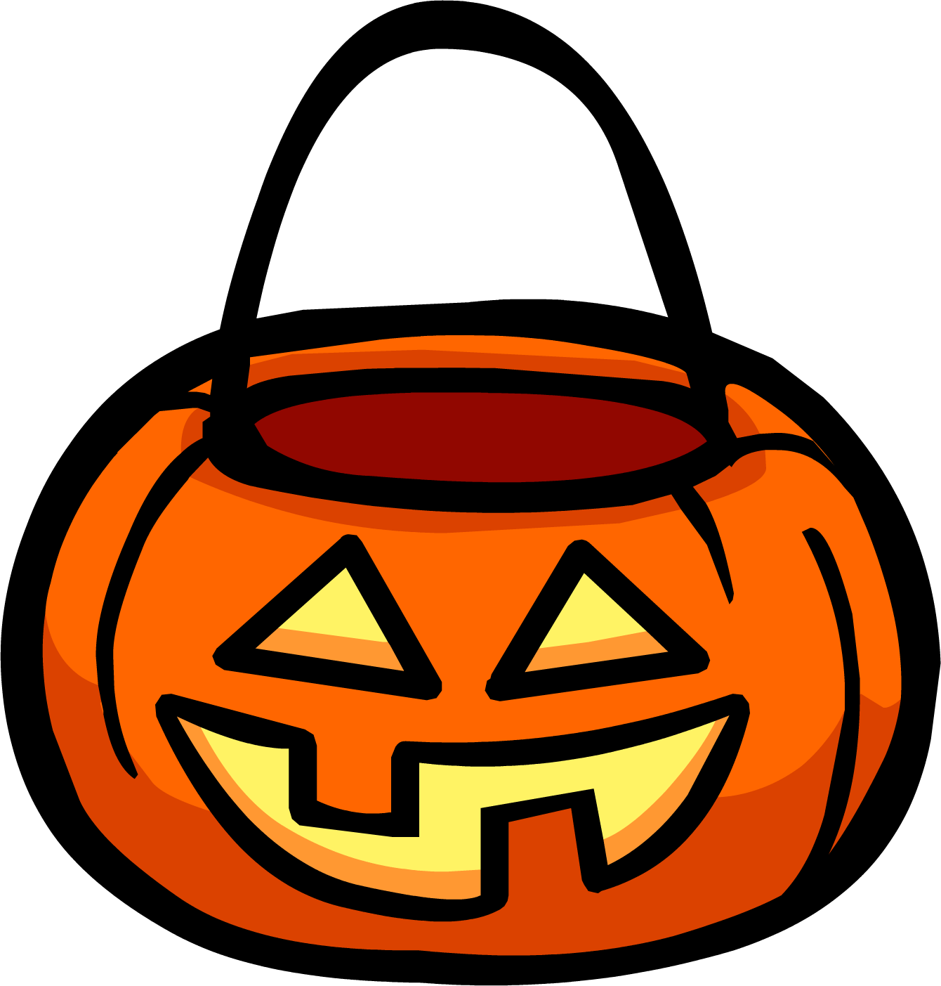 Pumpkin Basket - Trick Or Treat Basket Png (1340x1403)