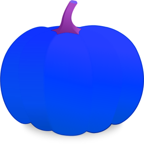 Blue Pumpkin Clipart - Pumpkin (600x600)