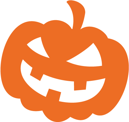 Scary Pumpkin Face Clipart - Lauren Myracle (442x415)