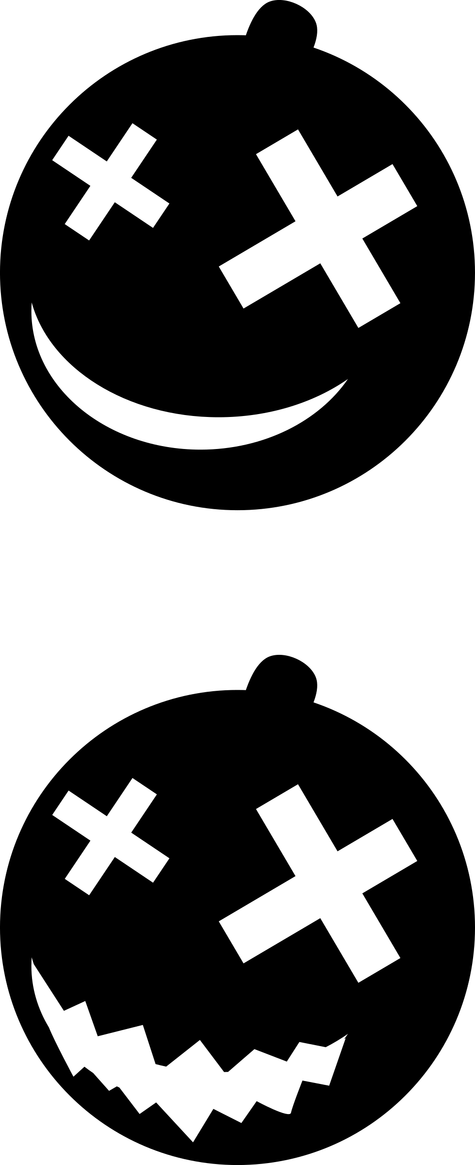 Clipart - Black Halloween Pumpkin Silhouette Png (979x2400)
