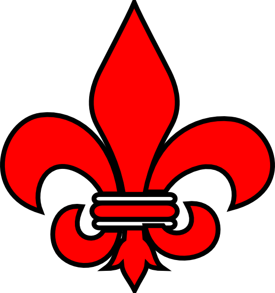 Large Fleur De Lis Template - St Joan Of Arc School Logo (558x595)