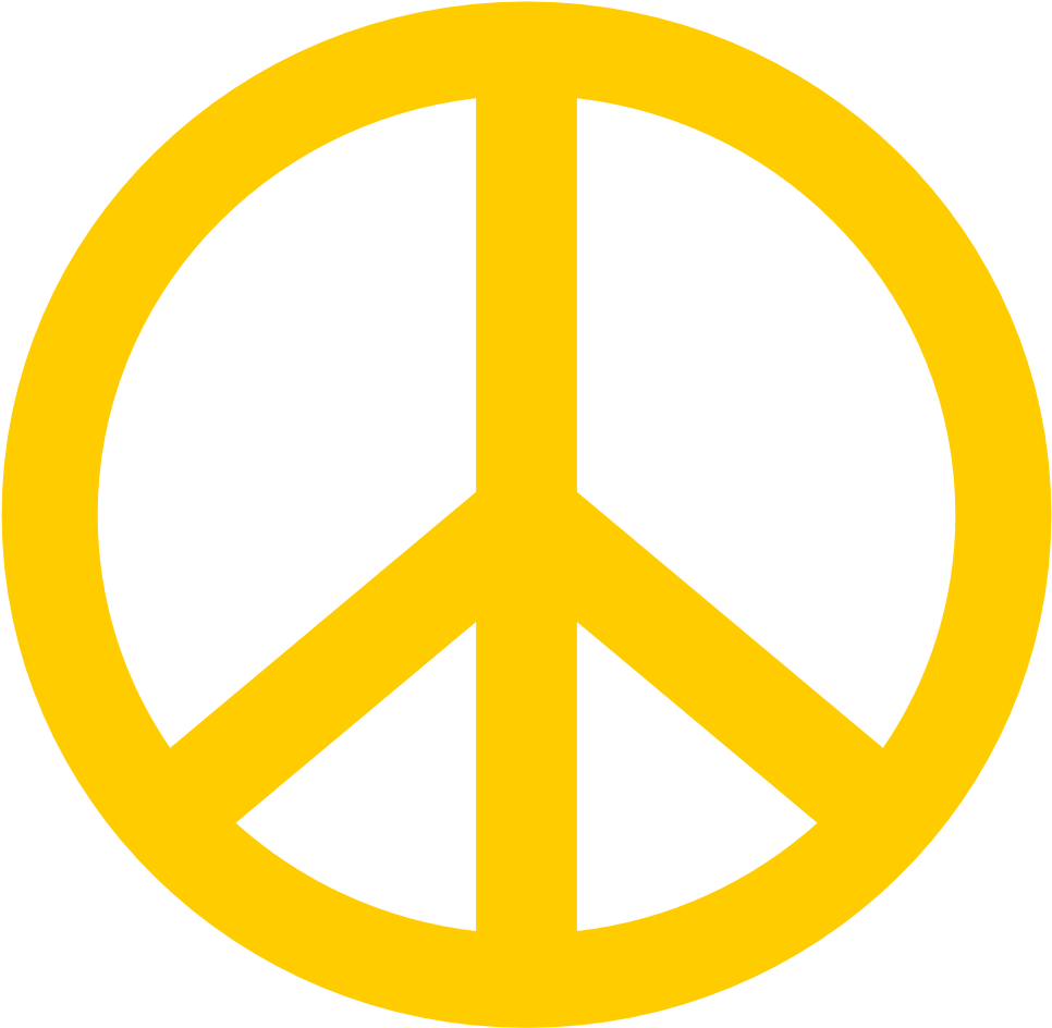 Peace Sign Stencil - Pee Dee Academy Eagles (999x999)