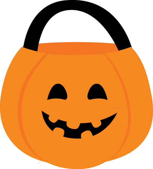 Halloween Pumpkin Basket - Halloween Candy Bucket Clipart (584x642)