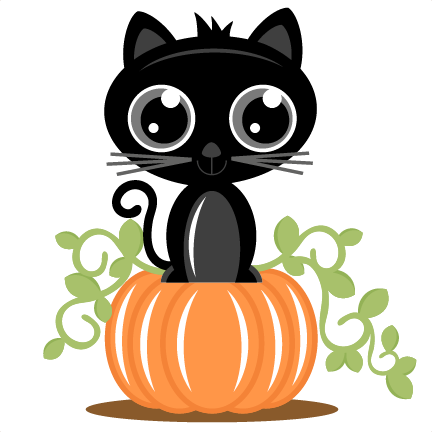 Cat On Pumpkin Svg Cutting Files For Scrapbooking Cat - Scalable Vector Graphics (432x432)