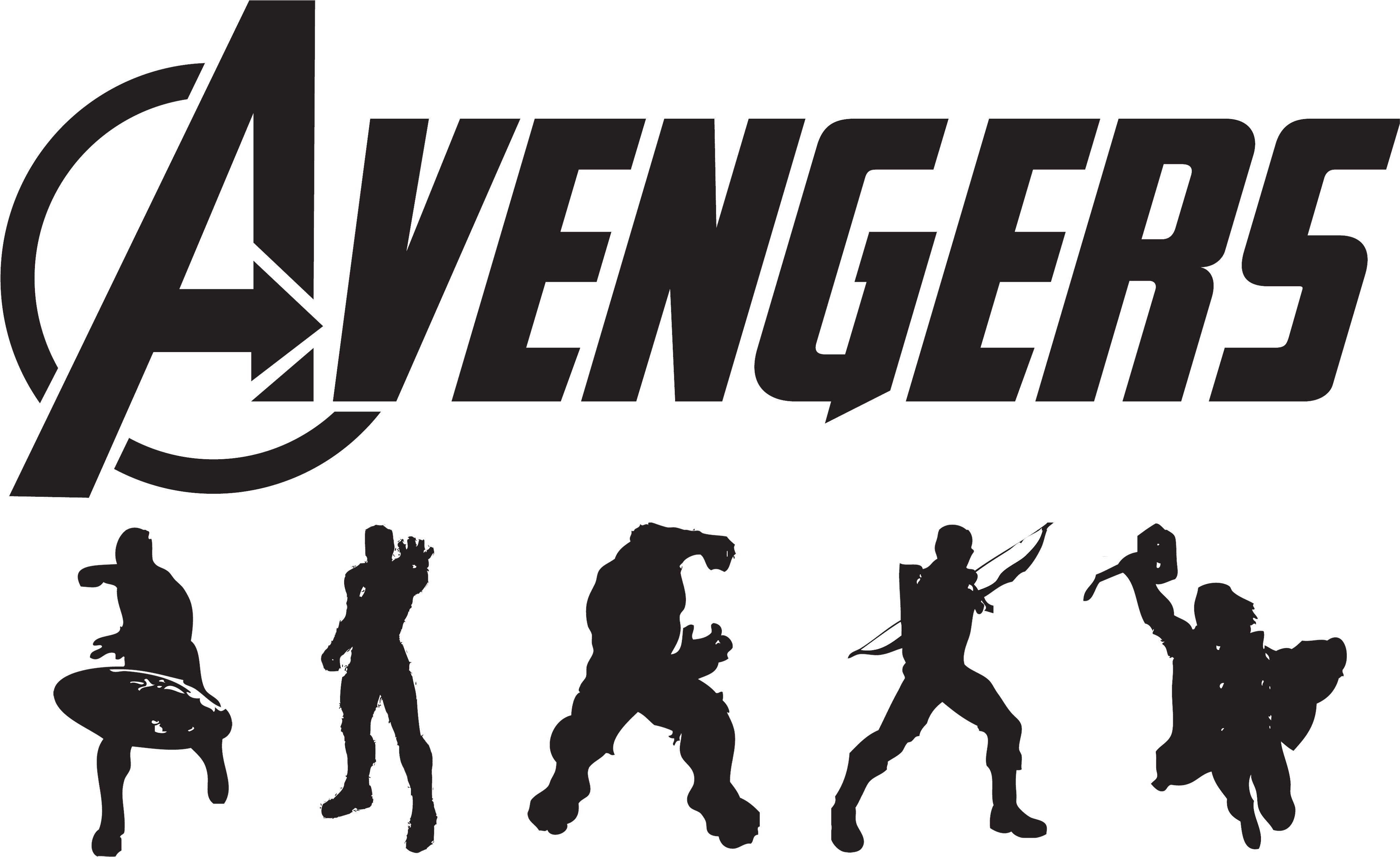 Submitted By Modsoft - Avengers Infinity War Logo Black (4240x2626)