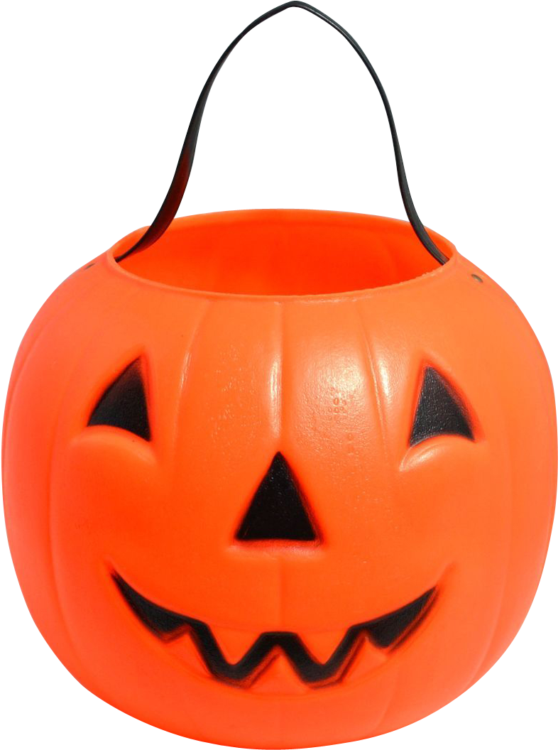 Empire Blow Mold Plastic Jack O Lantern Candy Pail - Halloween Candy Bag Png Transparent (1055x1055)