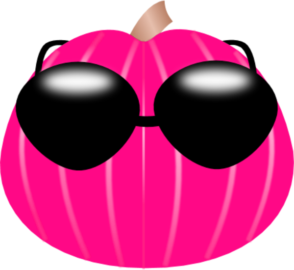 Pumpkins With Sunglasses Clipart - Pumpkins With Sunglasses Clipart (600x550)