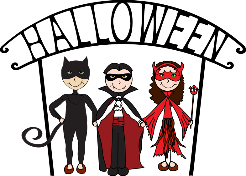 Halloween Cat, Dracula And She Devil Clipart - Halloween Dracula (785x563)