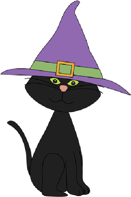 Awesome Cartoon Pictures Of Halloween Cats Halloween - English Language (400x400)