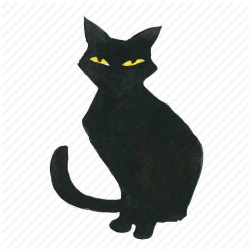Scary Halloween Cat - Cat Horror Icon (512x512)