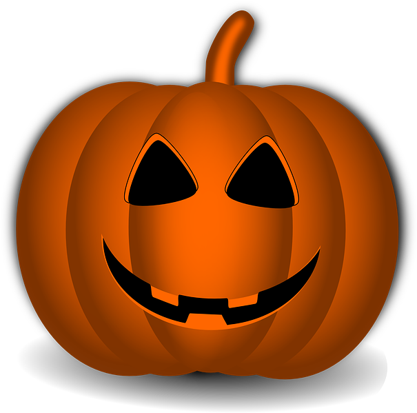 Happy Pumpkin Clip Art At Clker - Happy Face Halloween Pumpkin (604x640)