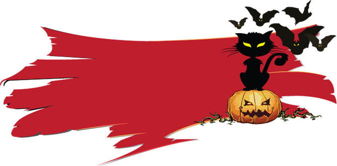 Halloween Png Clipart - Cute Board Png (669x331)