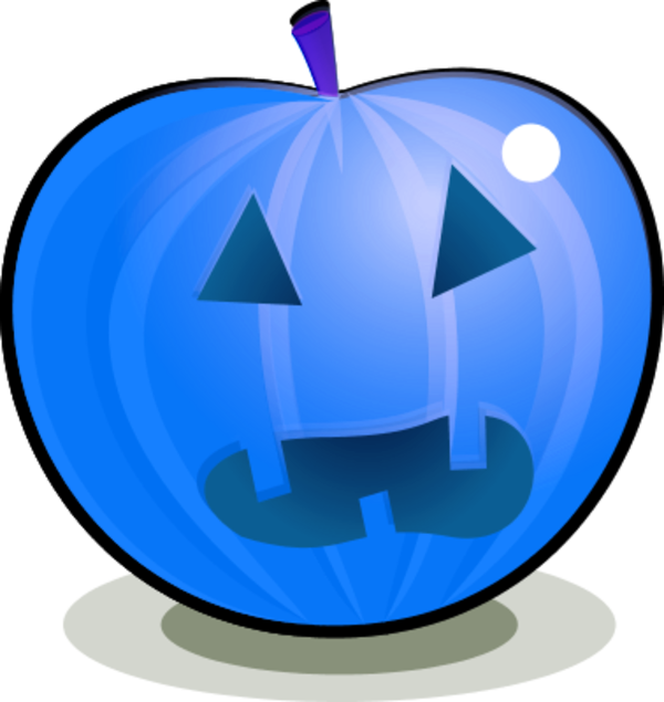 Blue Pumpkin Clipart - Illustration (600x635)