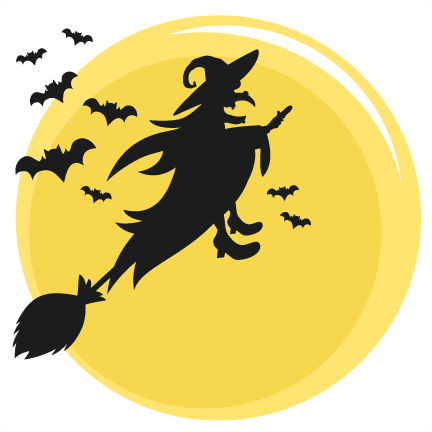Halloween Witch Svg Scrapbook Title Svg Cutting Files - Halloween Witch Svg File (432x432)