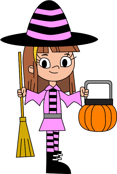 Halloween Costumes Clipart - Ec 707 Witches Costumes (504x684)