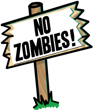 No Zombies Sign - No Zombies Allowed Sign (360x385)