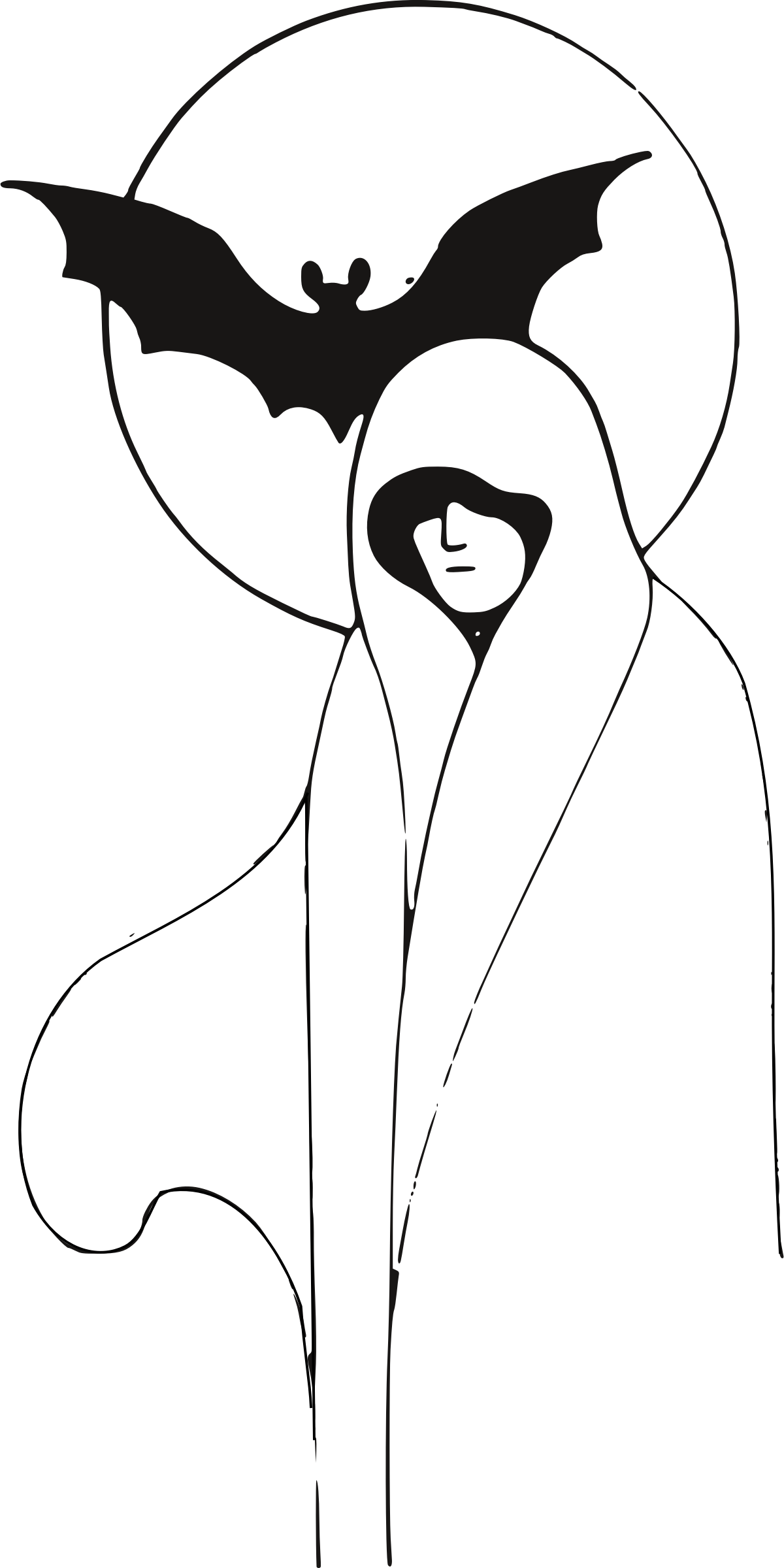 Big Image - Black And White Ghost (1200x2400)