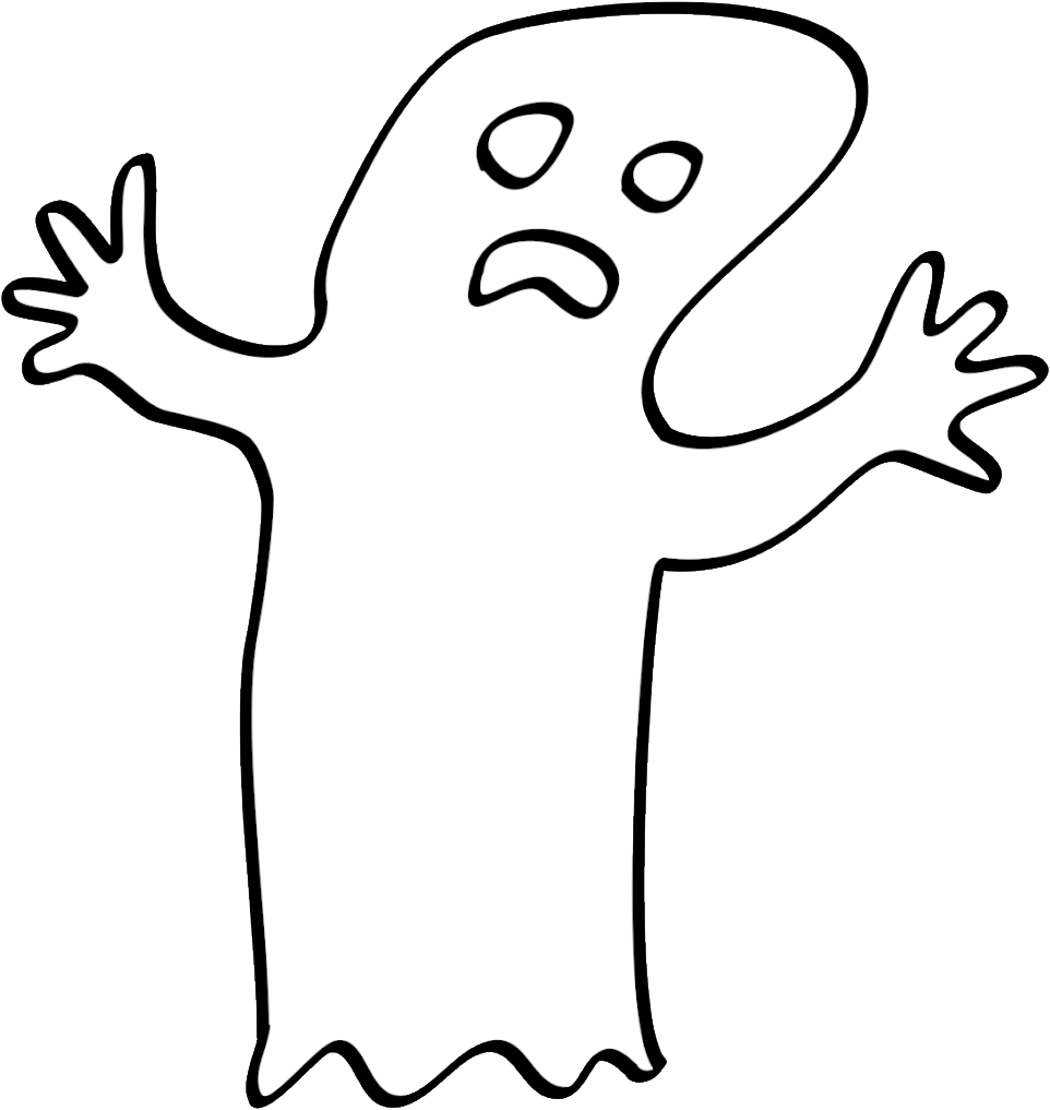 Drawn Ghost Clipart Transparent Background - Ghost No Background (970x1024)